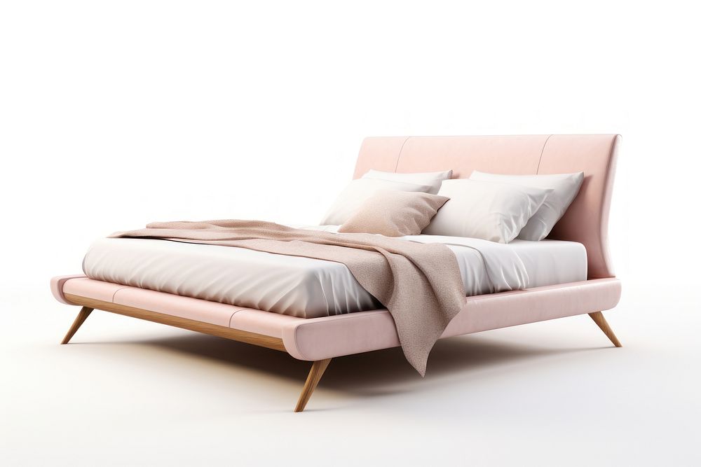 A girl bed furniture pillow. AI generated Image by rawpixel.