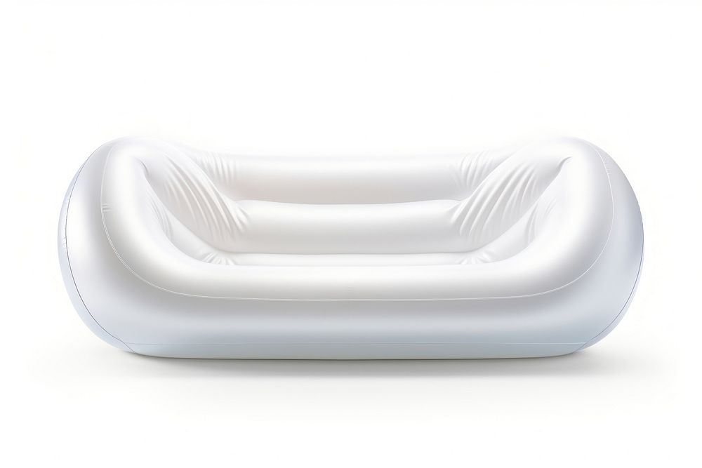 A inflatable bean sofa white simplicity. AI generated Image by rawpixel.