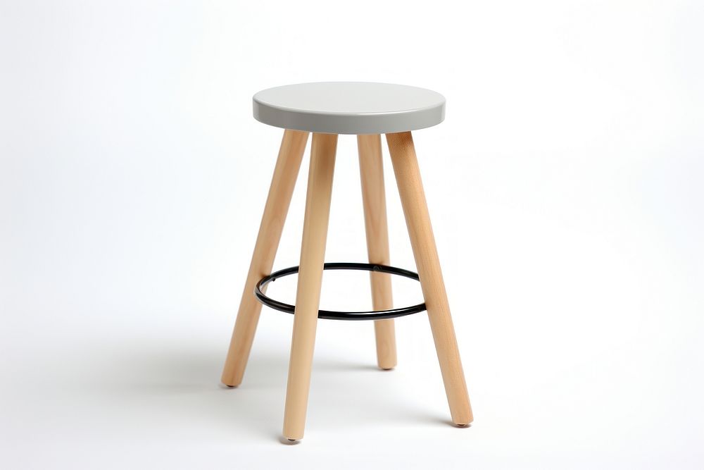 A modern grey stool furniture chair table. AI generated Image by rawpixel.