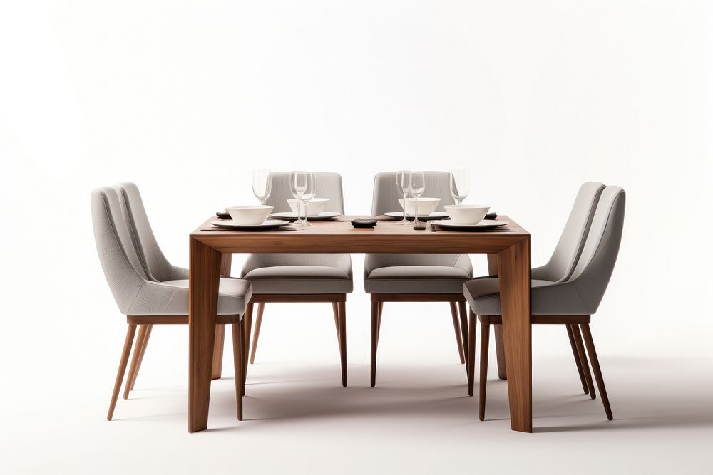 Dining table and chairs set. AI generated Image by rawpixel.