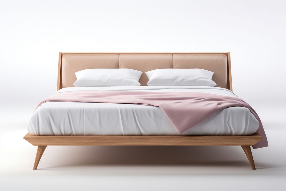 A modern hotel bed furniture bedroom. AI generated Image by rawpixel.