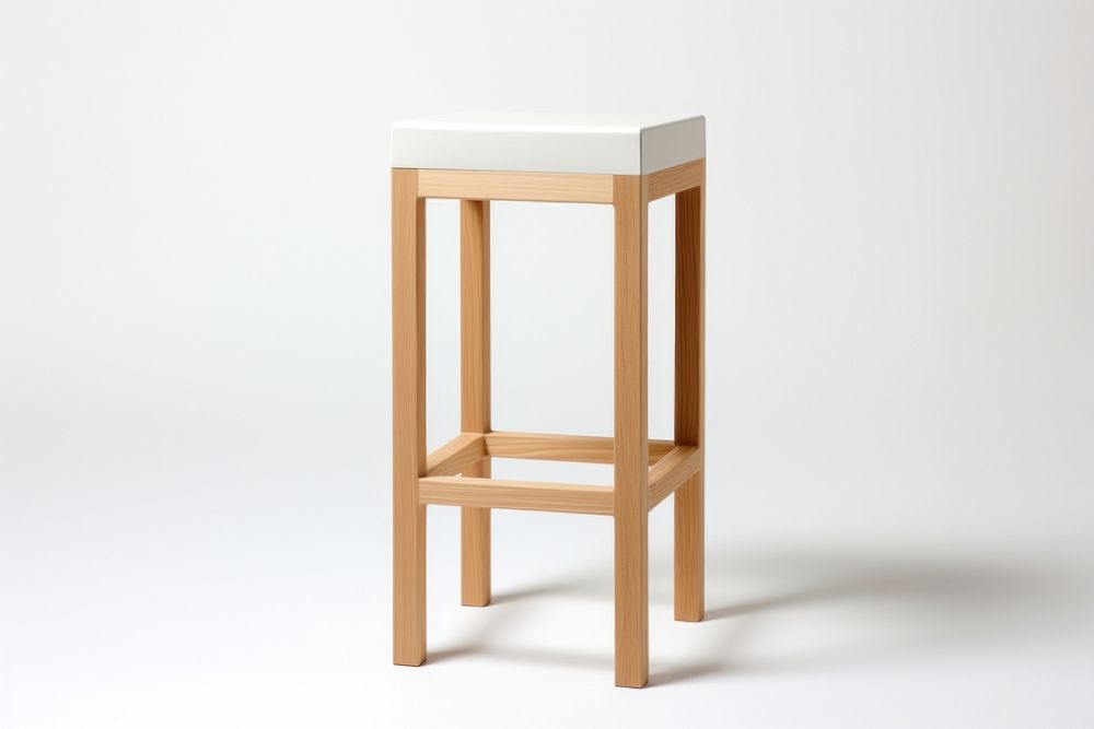 A modern tall stool furniture white. AI generated Image by rawpixel.
