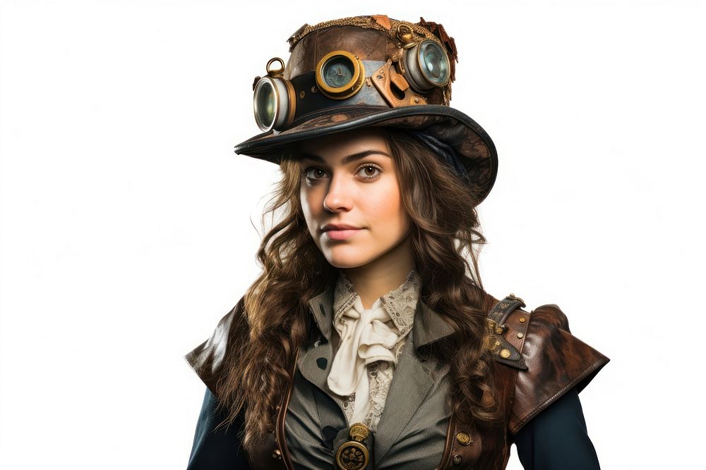 Steampunk costume portrait adult photo. AI generated Image by rawpixel.
