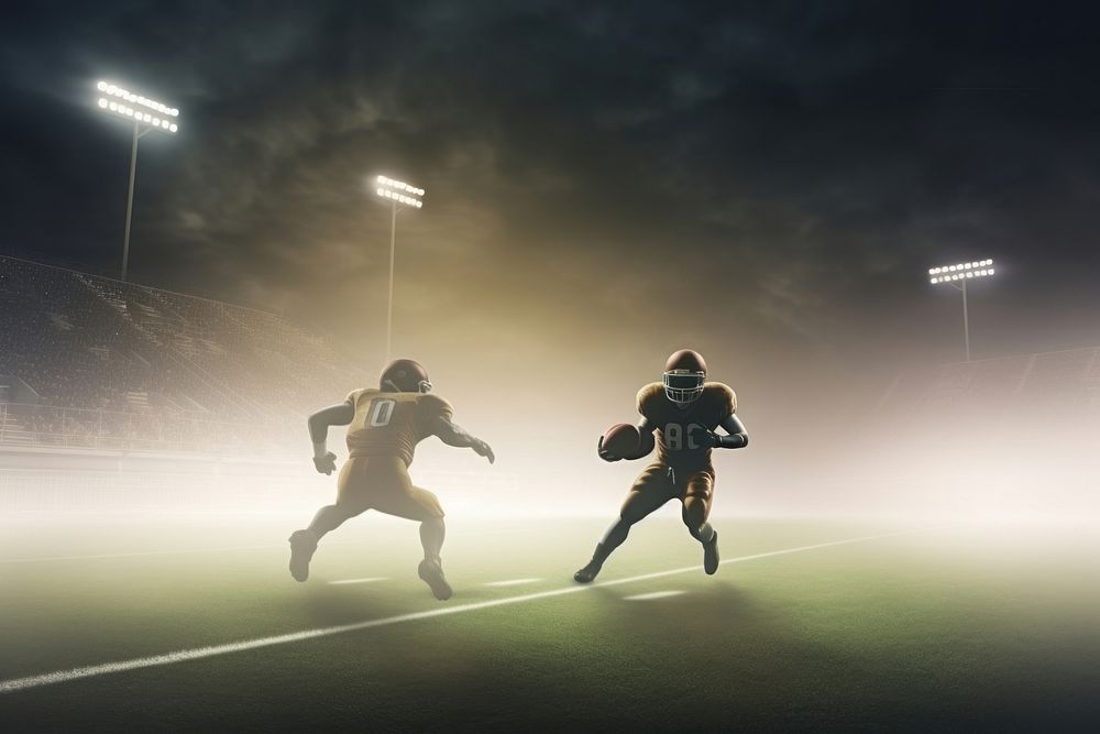 American Football football sports player. AI generated Image by rawpixel.