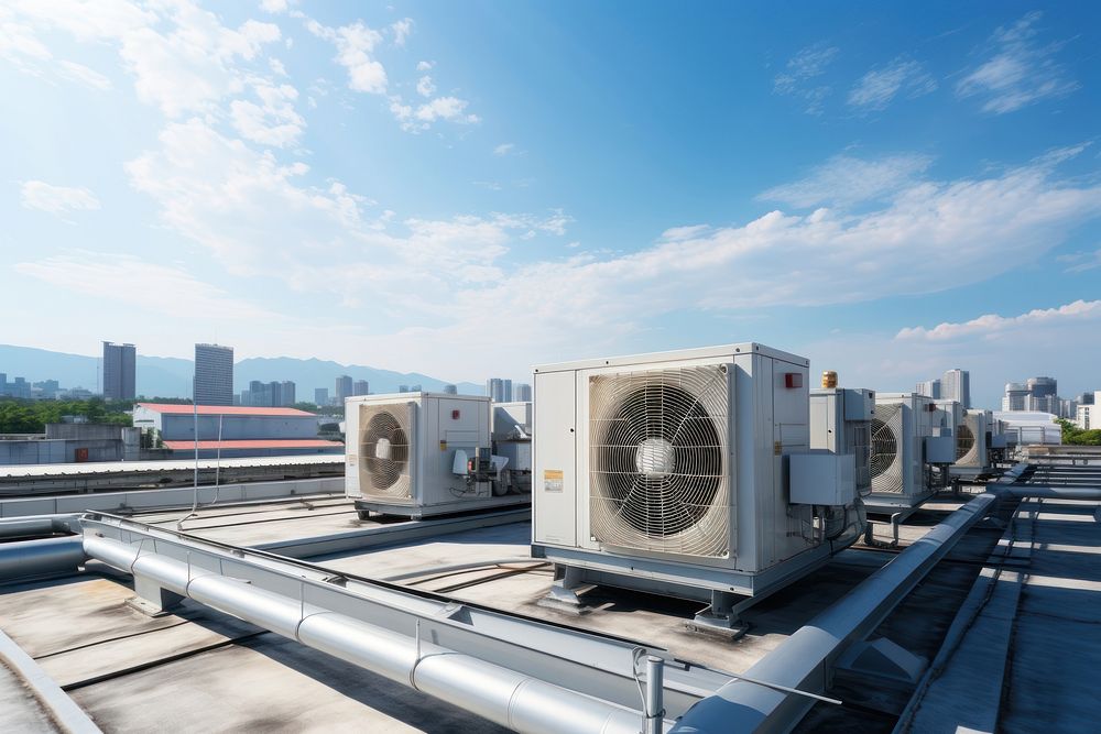 Air conditioning building roof architecture. | Premium Photo - rawpixel