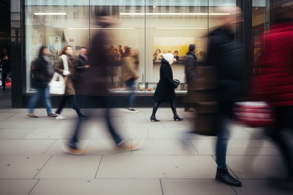 City life in blurred motion. AI generated Image by rawpixel.