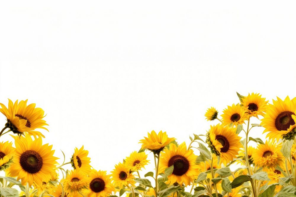 Sunflower meadow border backgrounds outdoors nature. AI generated Image by rawpixel.