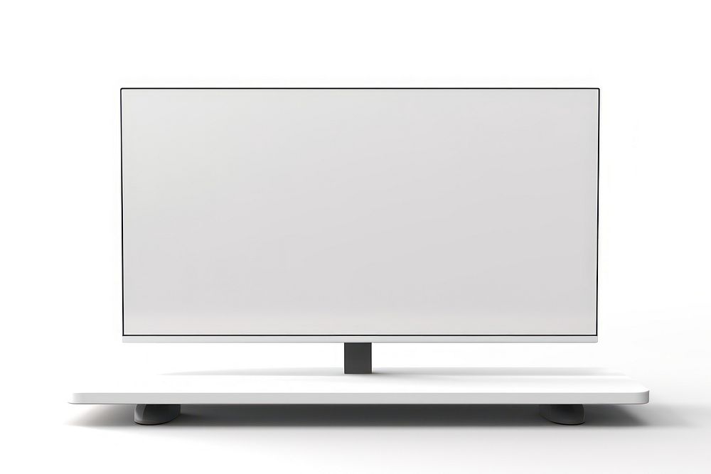 LED TV stand screen white background electronics. AI generated Image by rawpixel.