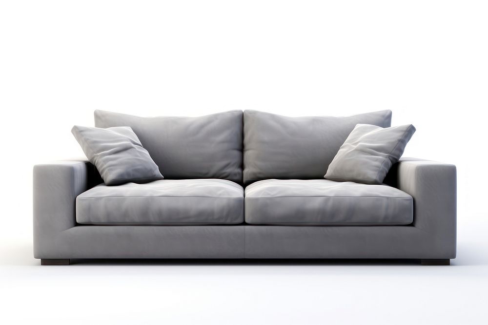 Modern gray sofa furniture cushion pillow. AI generated Image by rawpixel.