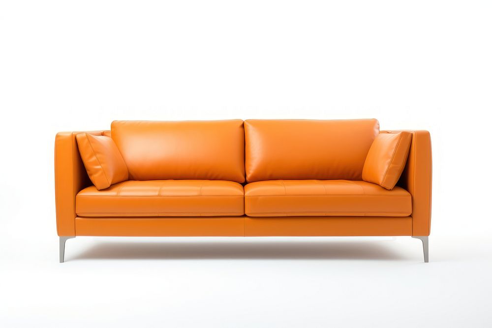 Modern pale orange sofa furniture cushion. AI generated Image by rawpixel.