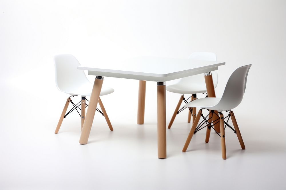 Modern working table furniture chair white. AI generated Image by rawpixel.