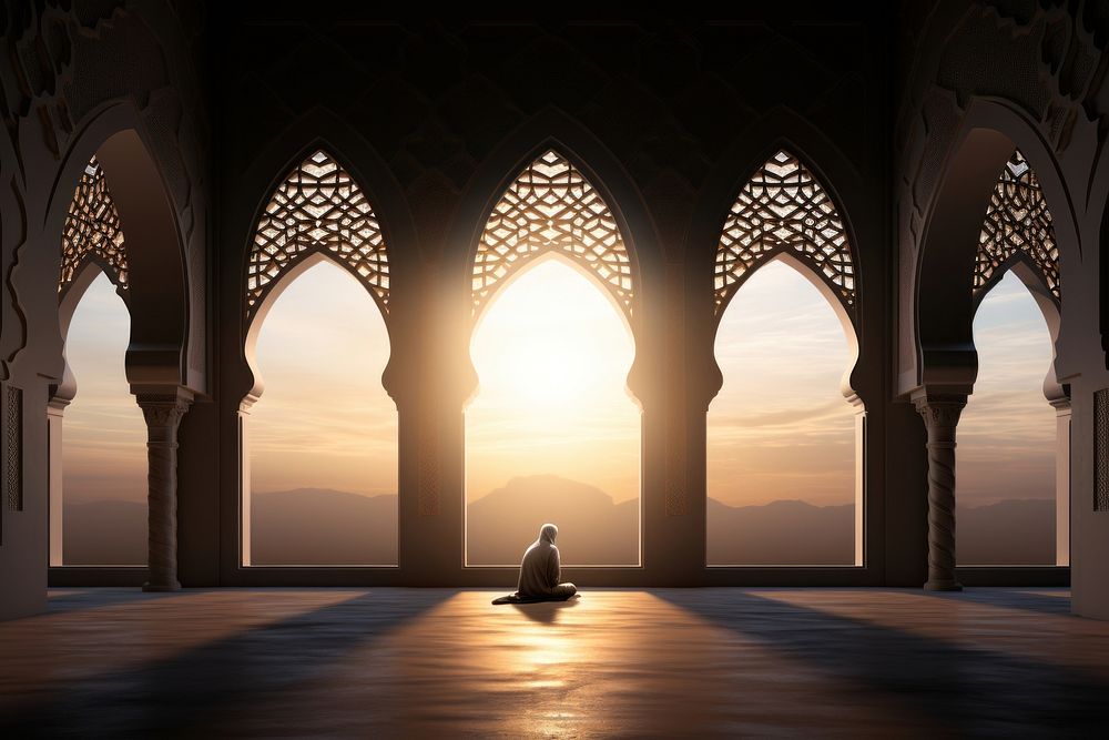 Architecture building window mosque. AI generated Image by rawpixel.