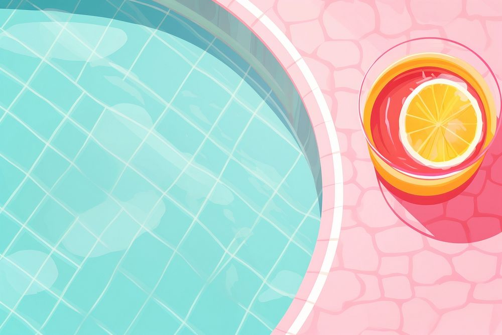 Yellow summer pink pool. AI generated Image by rawpixel.