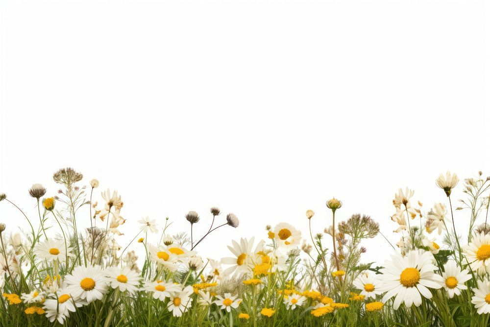 Field filled flower grassland outdoors. AI generated Image by rawpixel.