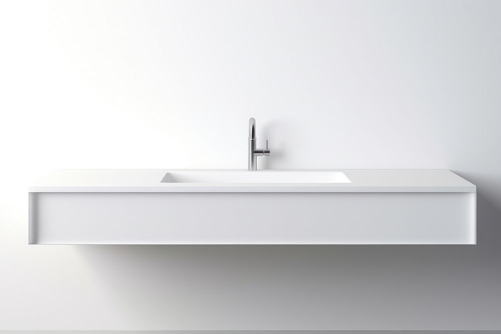 Minimal sink white architecture simplicity. AI generated Image by rawpixel.