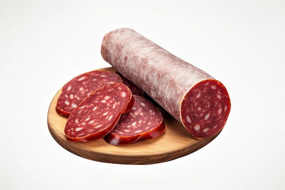 Sausage salami slice meat. AI generated Image by rawpixel.