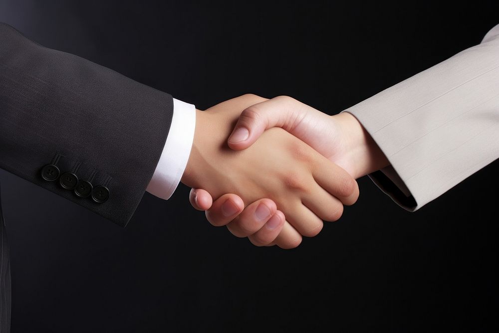 Business shake hand handshake agreement greeting. AI generated Image by rawpixel.