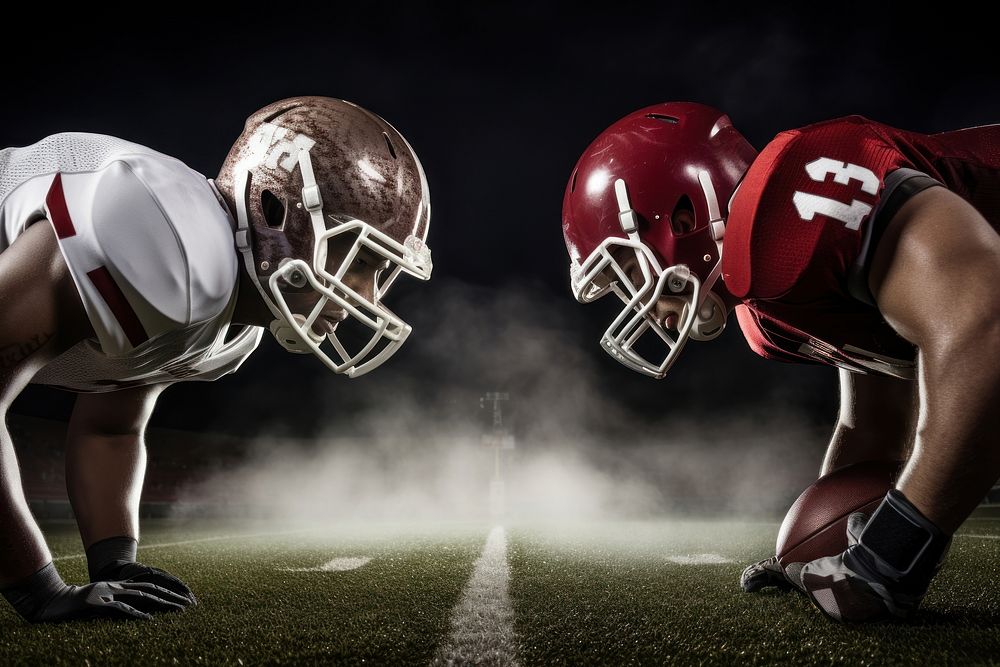 American Football football tackling stadium. AI generated Image by rawpixel.