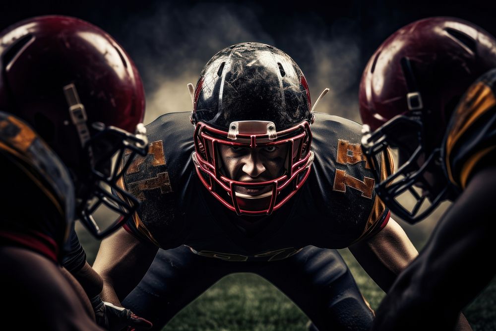 American Football football stadium helmet. AI generated Image by rawpixel.