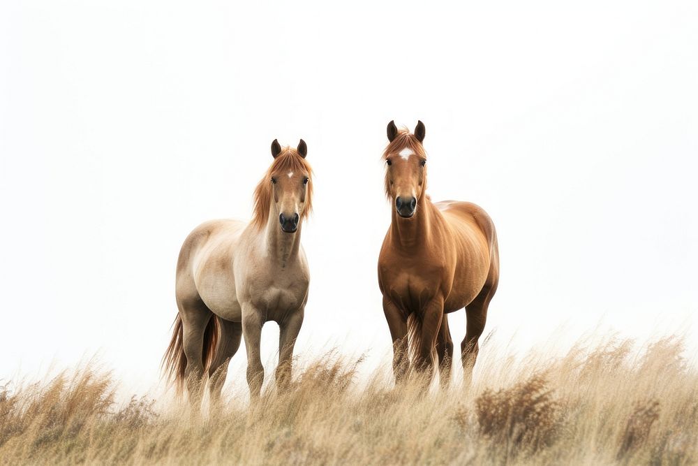 Horse outdoors standing animal. AI generated Image by rawpixel.