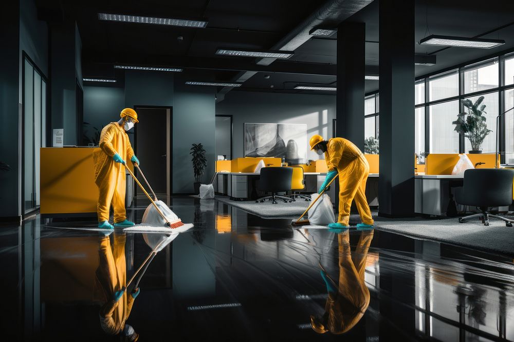 Cleaning adult architecture cleanliness. AI generated Image by rawpixel.