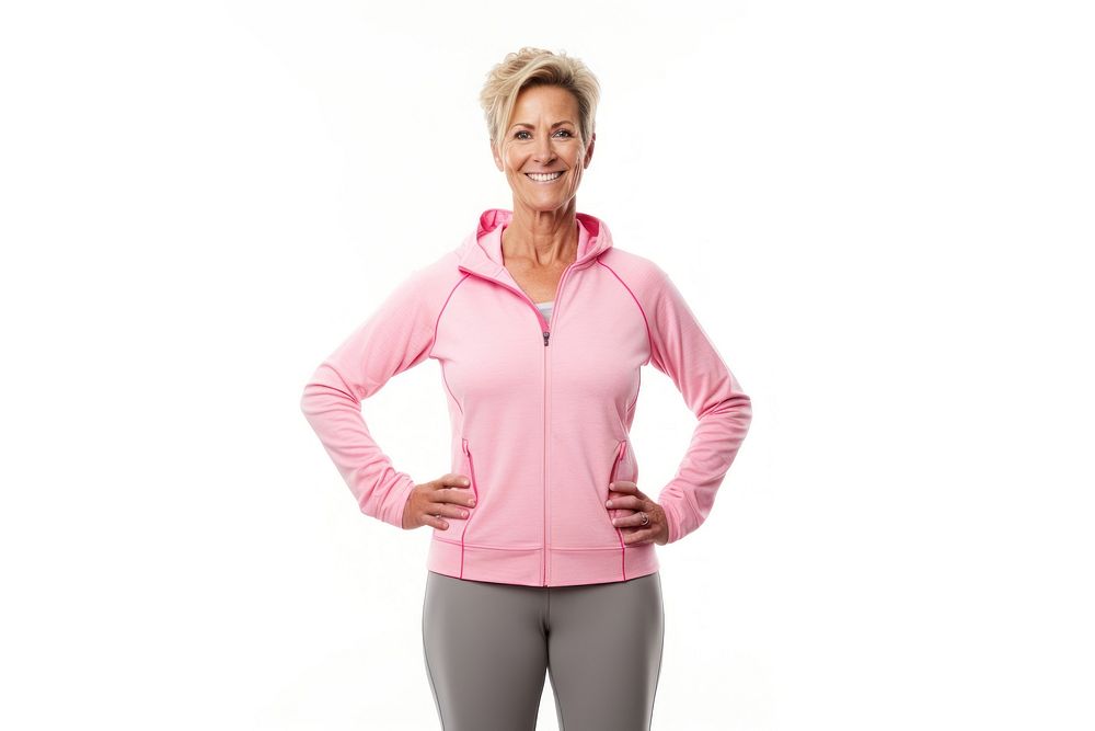 Woman wearing exercise clothes sweatshirt sweater sleeve. AI generated Image by rawpixel.
