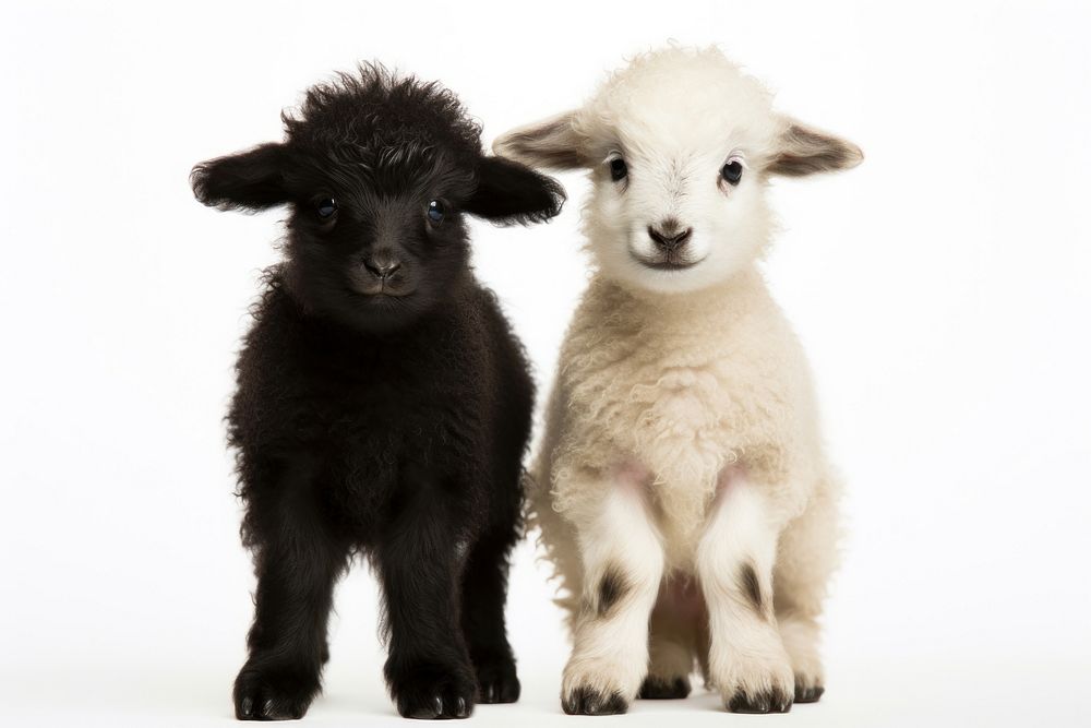 Valais Blacknose sheep livestock animal mammal. AI generated Image by rawpixel.