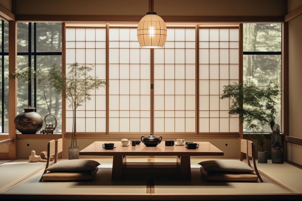 Home japanese style architecture furniture building. AI generated Image by rawpixel.