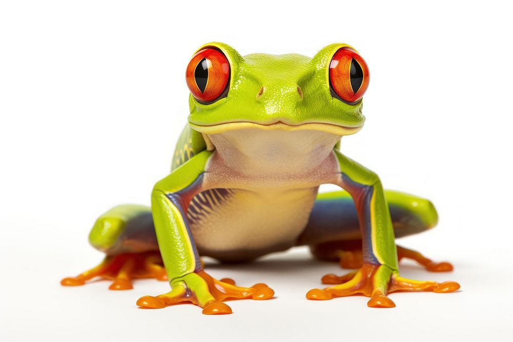 Red eyed tree frog amphibian wildlife animal. AI generated Image by rawpixel.