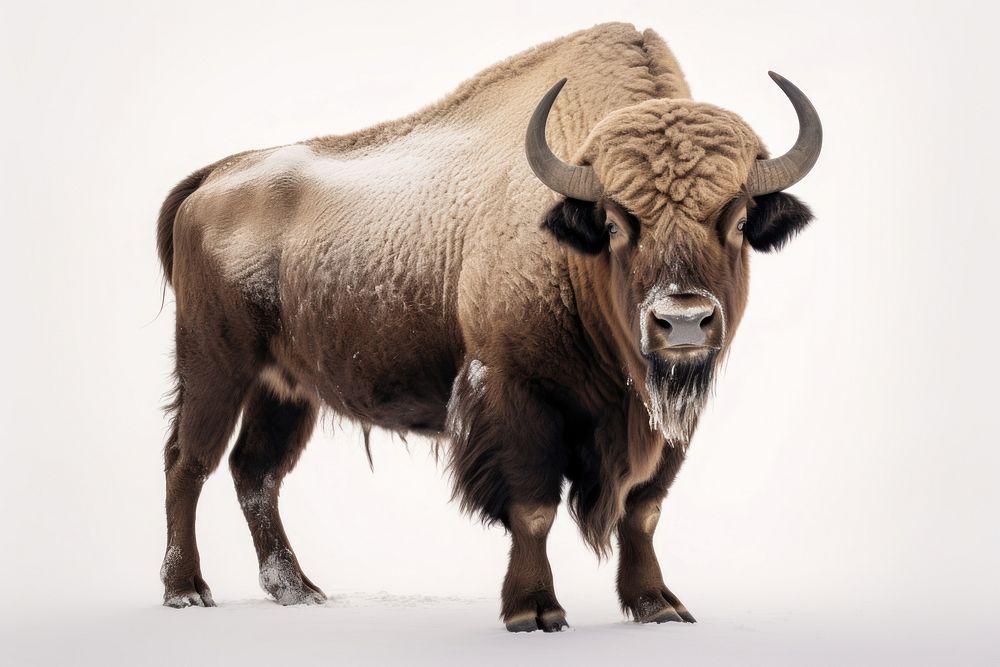 African bison livestock wildlife cattle. AI generated Image by rawpixel.