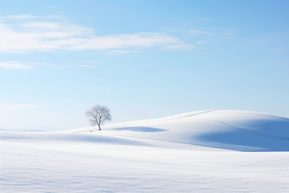 Daytime winter meadow hills outdoors nature ground. AI generated Image by rawpixel.