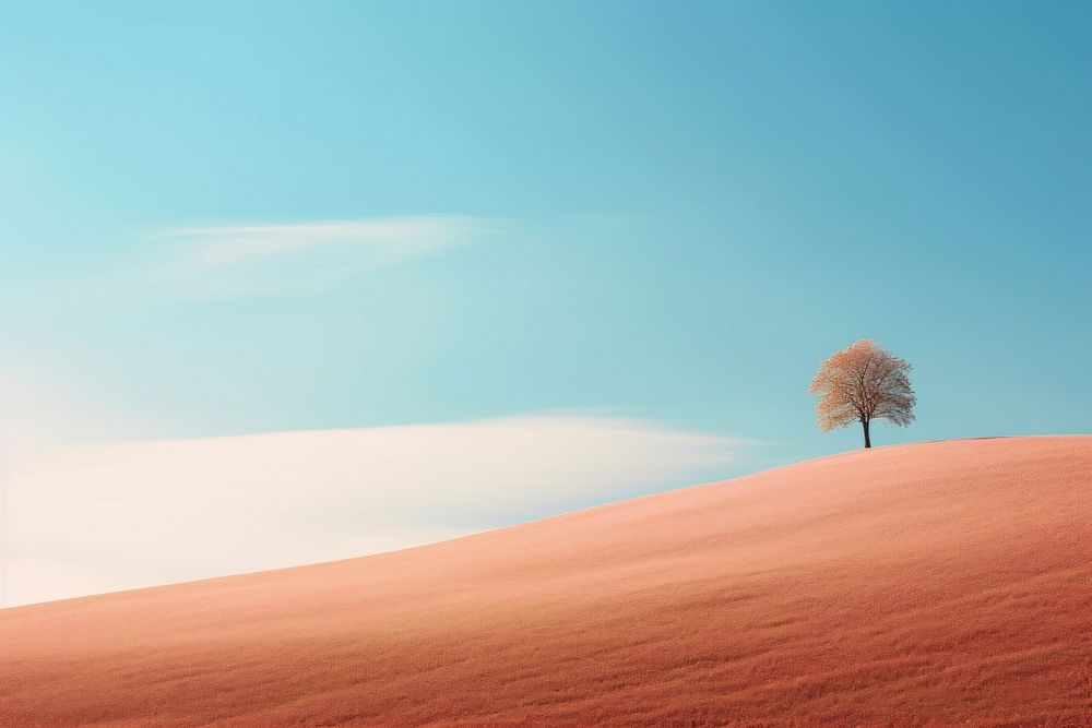 Daytime autumn spring hills sky outdoors horizon. AI generated Image by rawpixel.