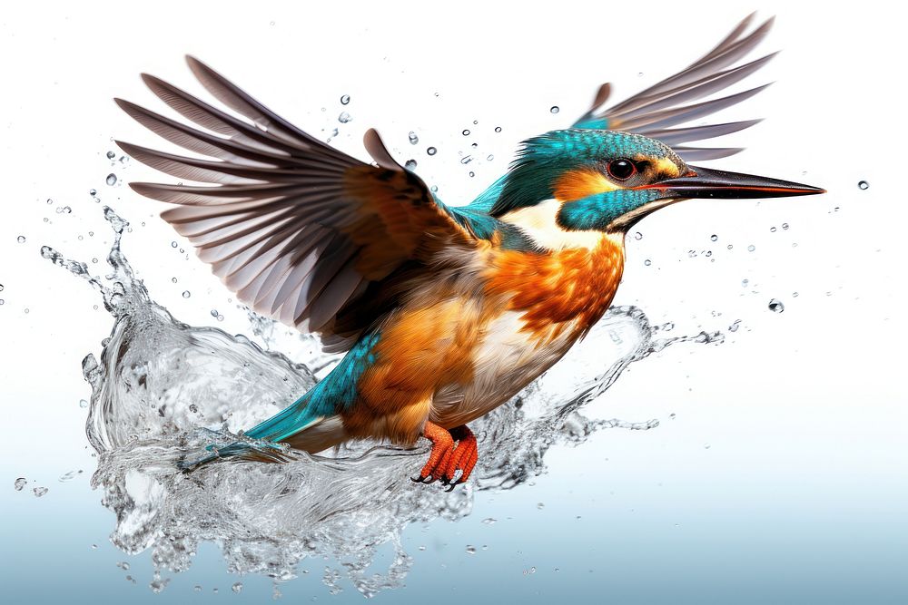 Kingfisher bird kingfisher animal. AI generated Image by rawpixel.