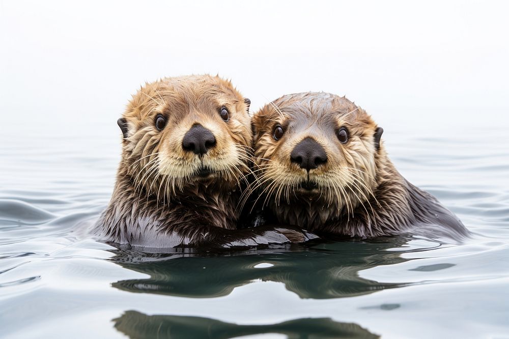 Otters wildlife animal mammal. AI | Premium Photo - rawpixel