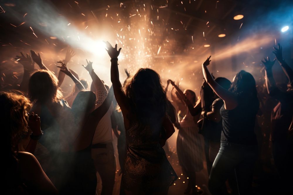 Women dancing fun nightlife party. AI generated Image by rawpixel.