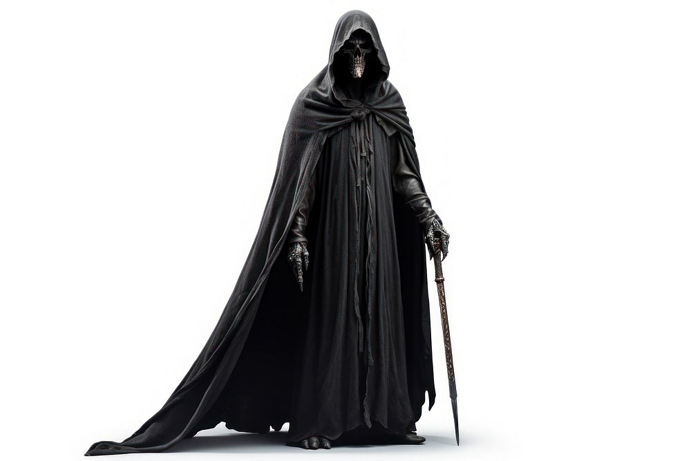 Grim reaper adult white background architecture. AI generated Image by rawpixel.