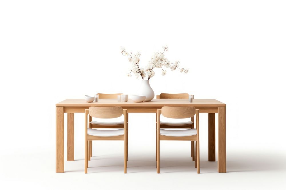 Dining table furniture chair desk. AI generated Image by rawpixel.