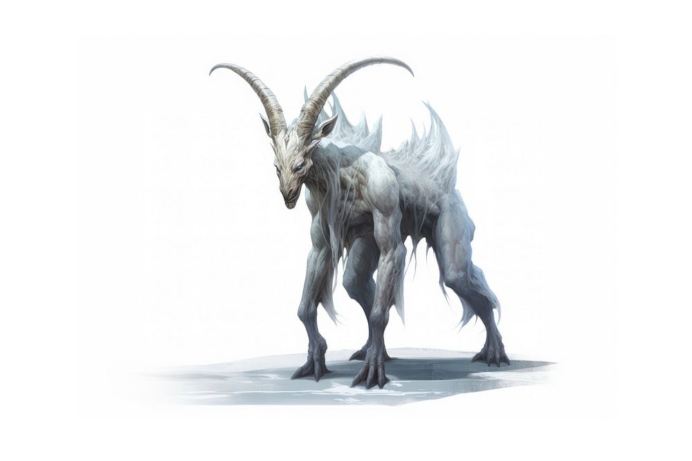 Mythical creature animal mammal white background. AI generated Image by rawpixel.