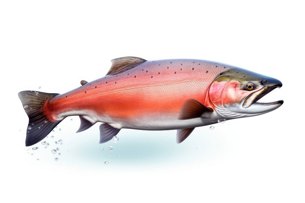 Fish swimming animal trout. AI generated Image by rawpixel.