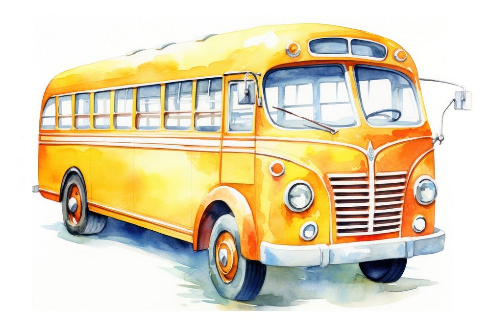 Bus school vehicle wheel white background. AI generated Image by rawpixel.