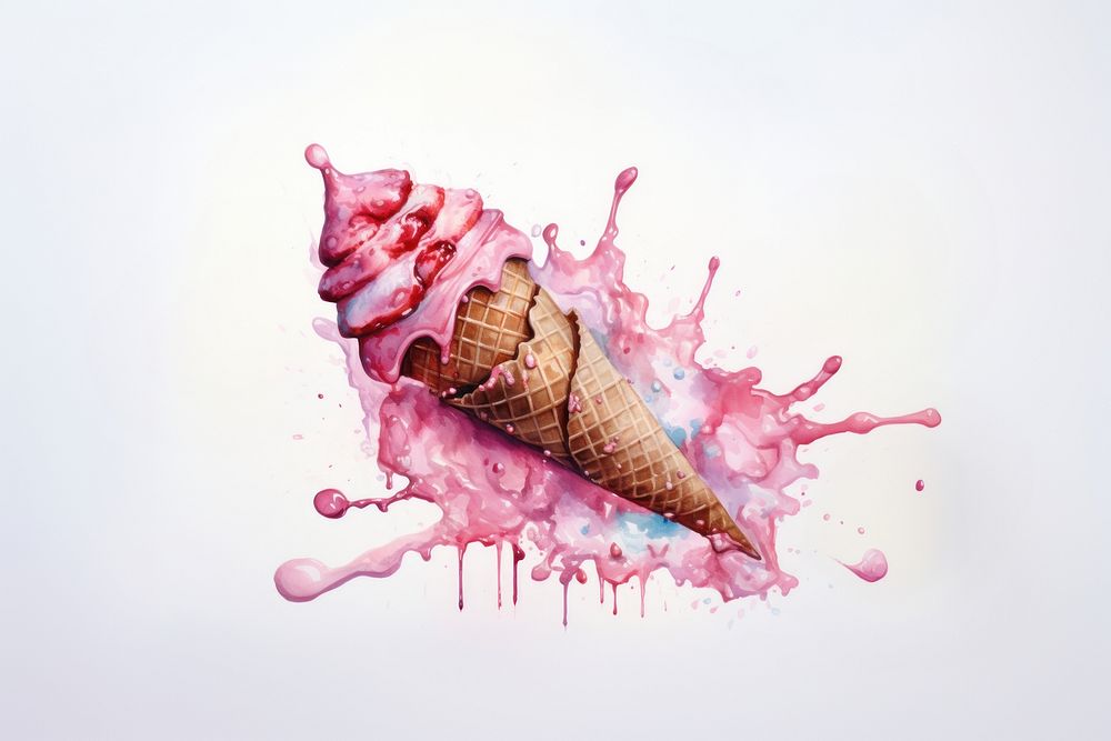 Splash dessert cream food. AI generated Image by rawpixel.