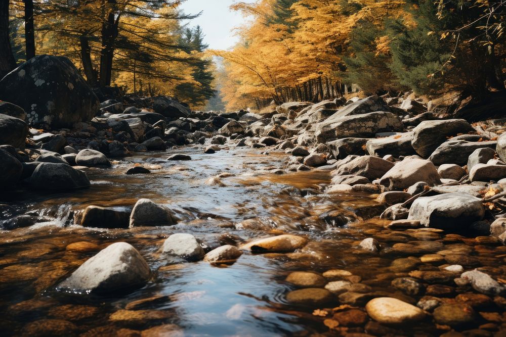 River stream creek landscape. AI generated Image by rawpixel.