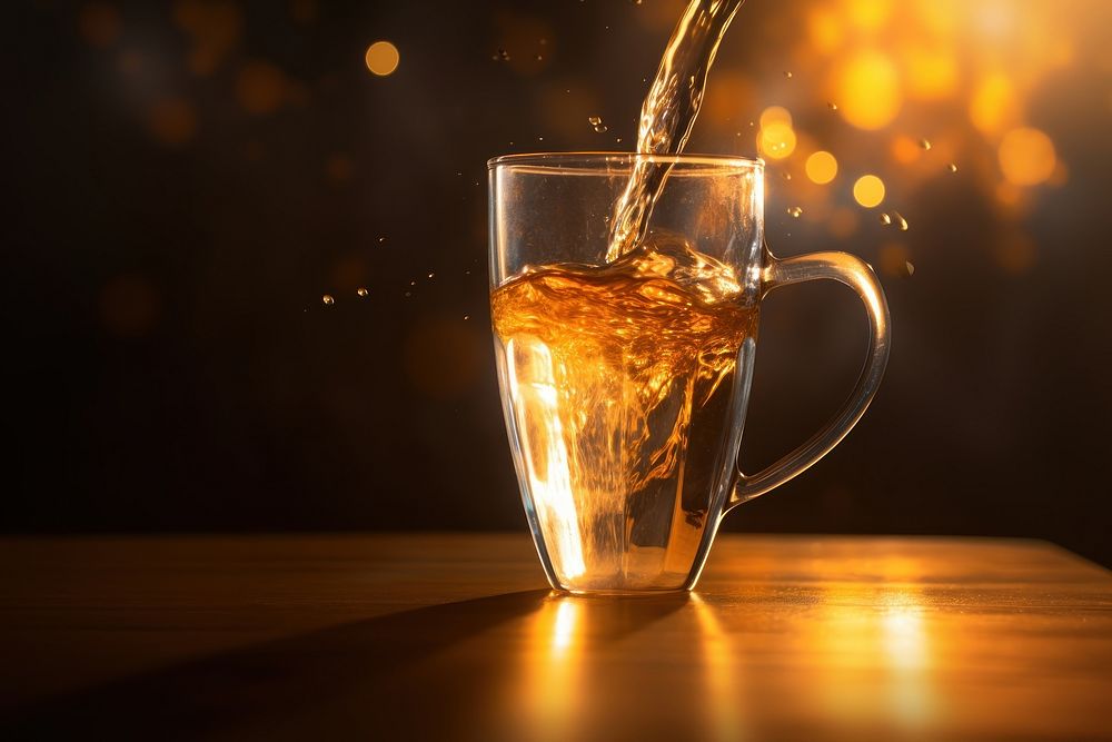Glass yellow drink light. AI generated Image by rawpixel.
