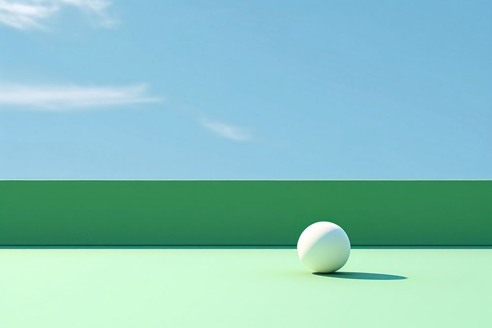 Tennis ball outdoors sphere billiards. AI generated Image by rawpixel.