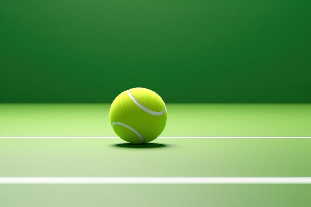 Tennis ball sports green tennis court. AI generated Image by rawpixel.