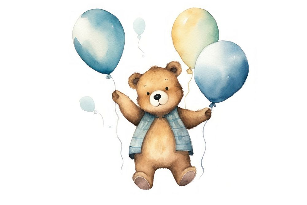 Balloon cute bear toy. AI generated Image by rawpixel.