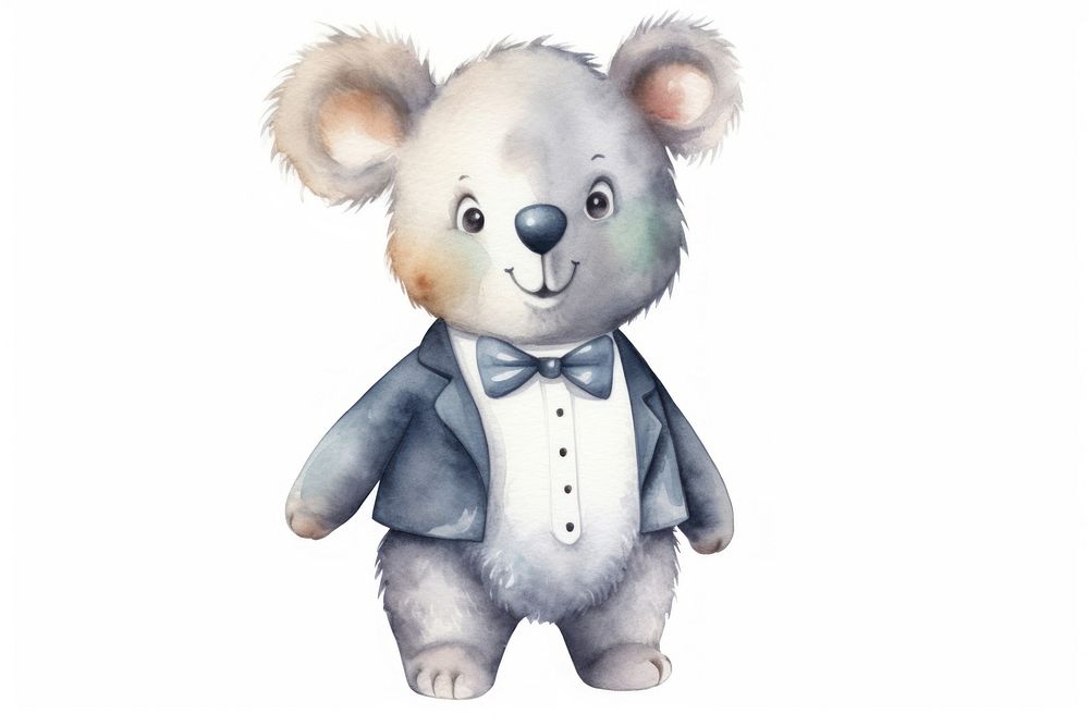 Koala cute toy white background. AI generated Image by rawpixel.