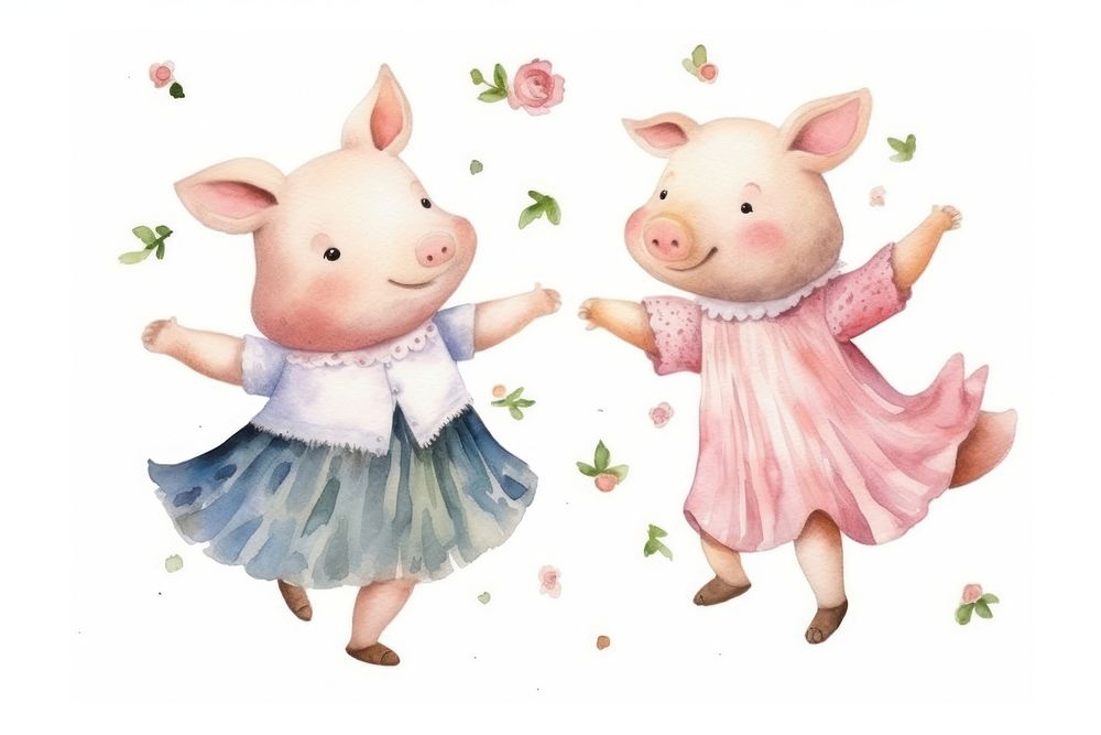 Pig dancing animal mammal cute. 