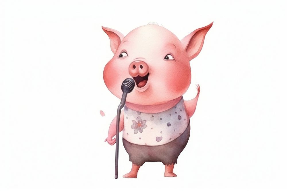 Animal pig mammal white background. 