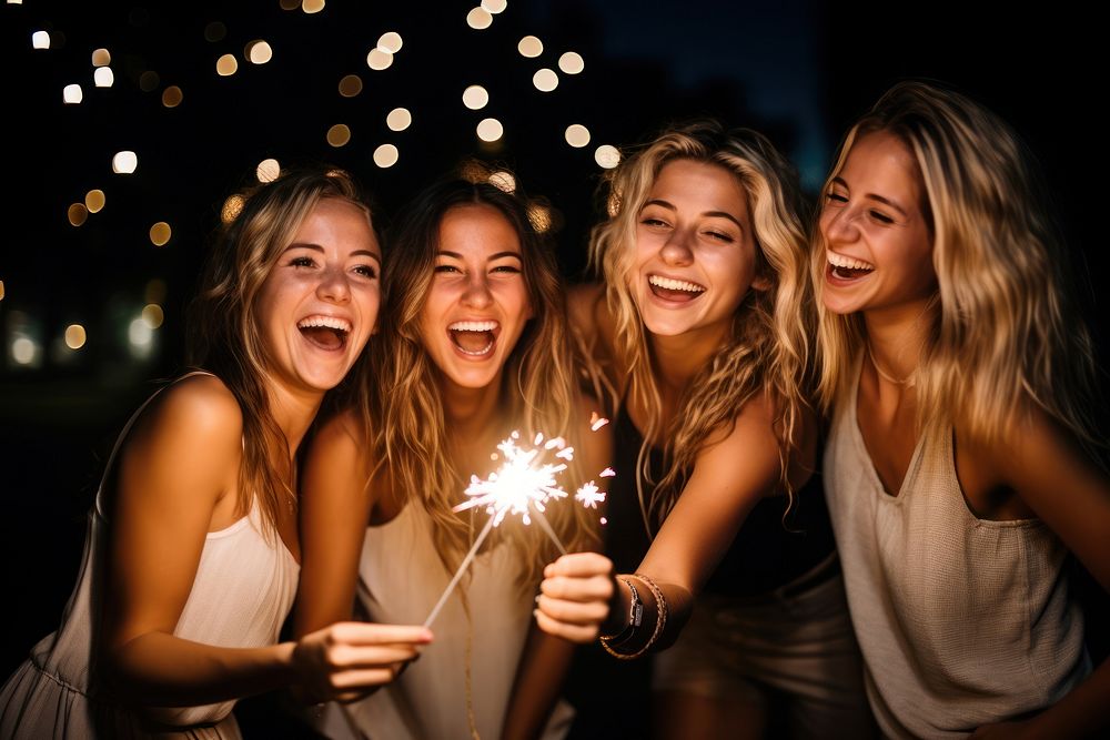 Celebrate cheerful laughing sparkler. 